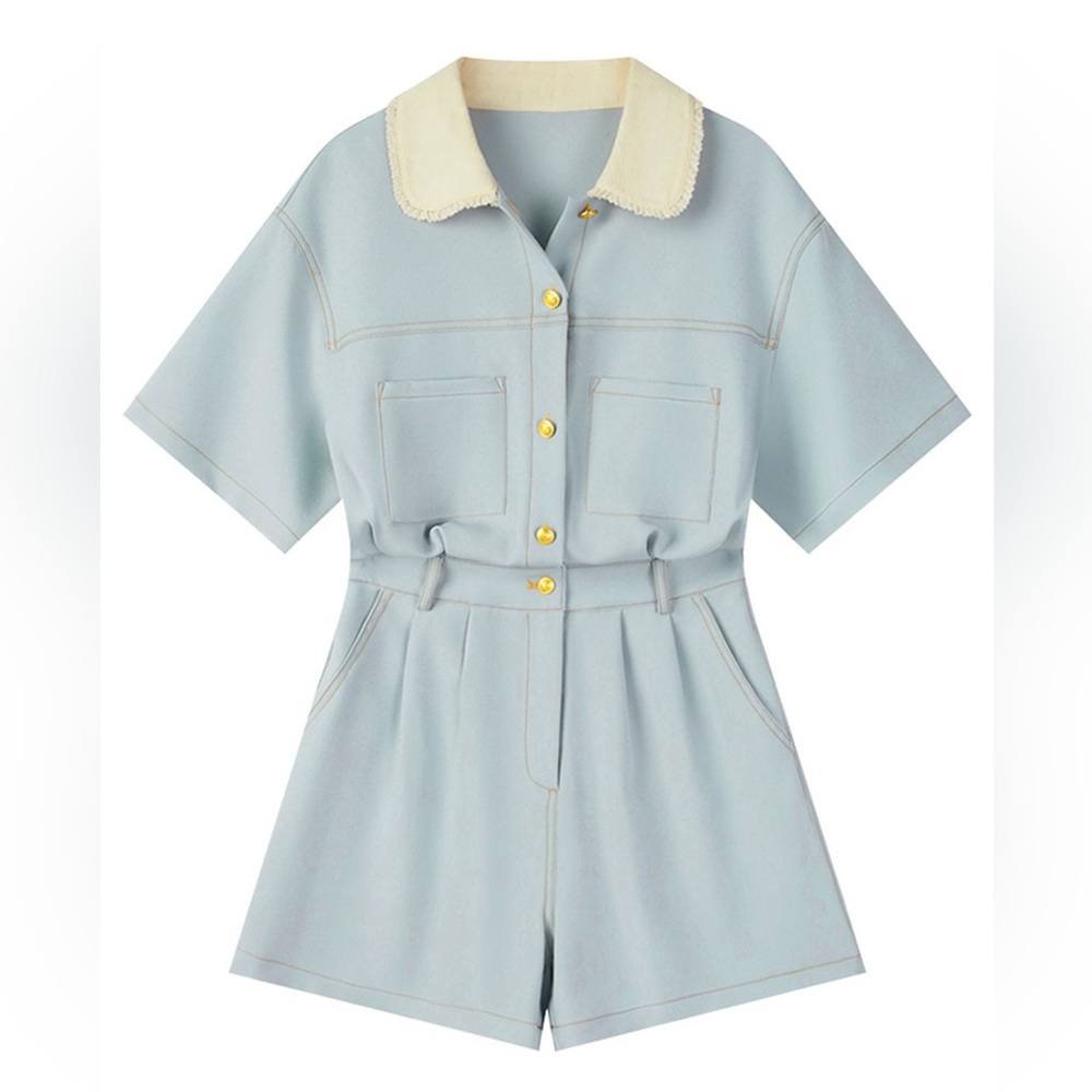 Chicwish Lace Doll Collar Playsuit